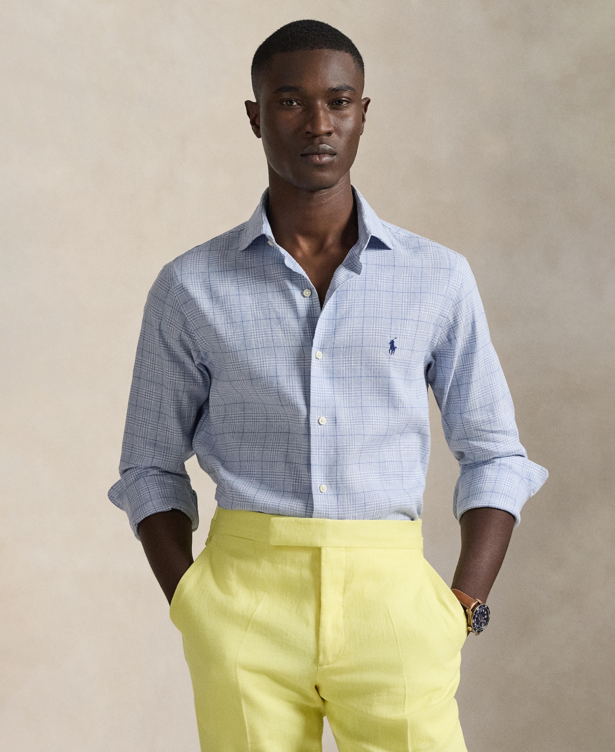 Polo Ralph Lauren Men's Classic-Fit Checkered Shirt - Blue