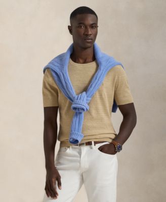 Men's Textured Lightweight Sweater T-Shirt