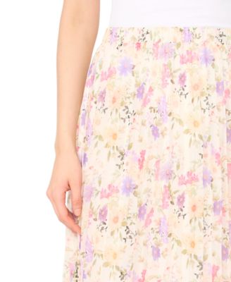 Women's Sunburst Pleat Detail Midi Skirt