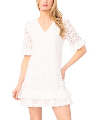 Women's Lace Detail V-Neck Shift Dress