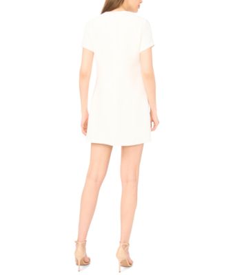 Women's Crew Neck Bow Detail Shirt Dress