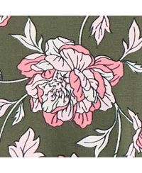 Women's Printed Henley V-Neck Top