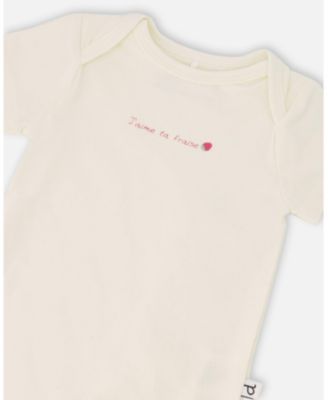 Baby Girls Evolutive Cotton Jersey Onesie