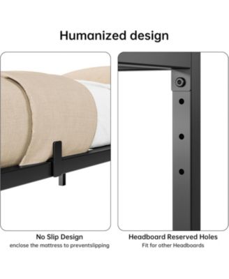Steel Platform Bed Frame, Slip-Resistant Support, Quiet and Stable, Large Storage, No Bed Box, Easy Install