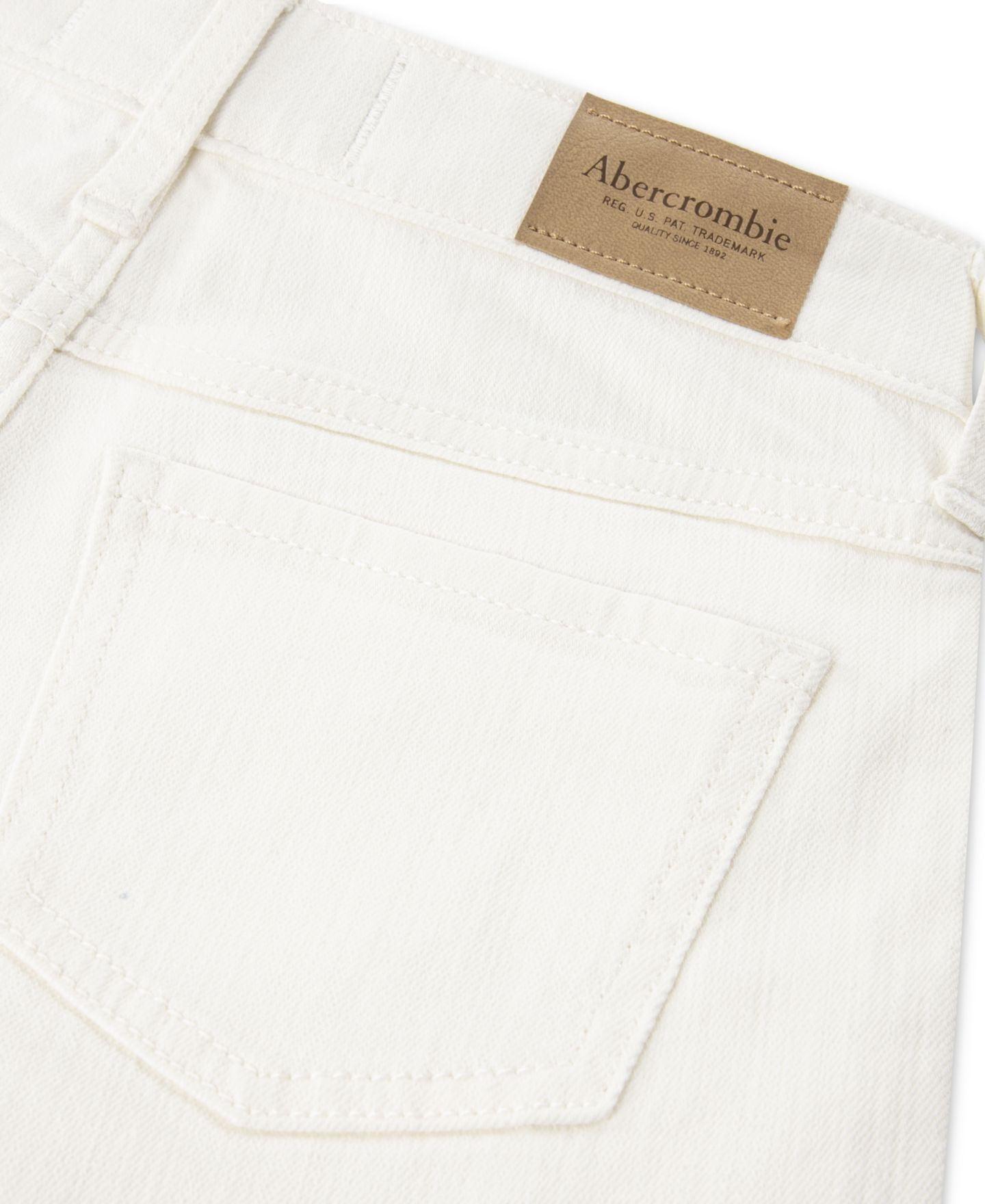 Шорты abercrombie kids Pocket Detail Twill Shorts для девочек, цвет: Белый — фото 4