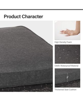 Outdoor Patio Furniture, 6 Piece Outdoor Sectional Sofa PE Rattan Wicker Patio Conversation Sets,All Weather Patio Furniture Set