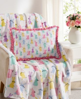 Bunny BFFs Reversible Decorative Pillow, 14" x 20"