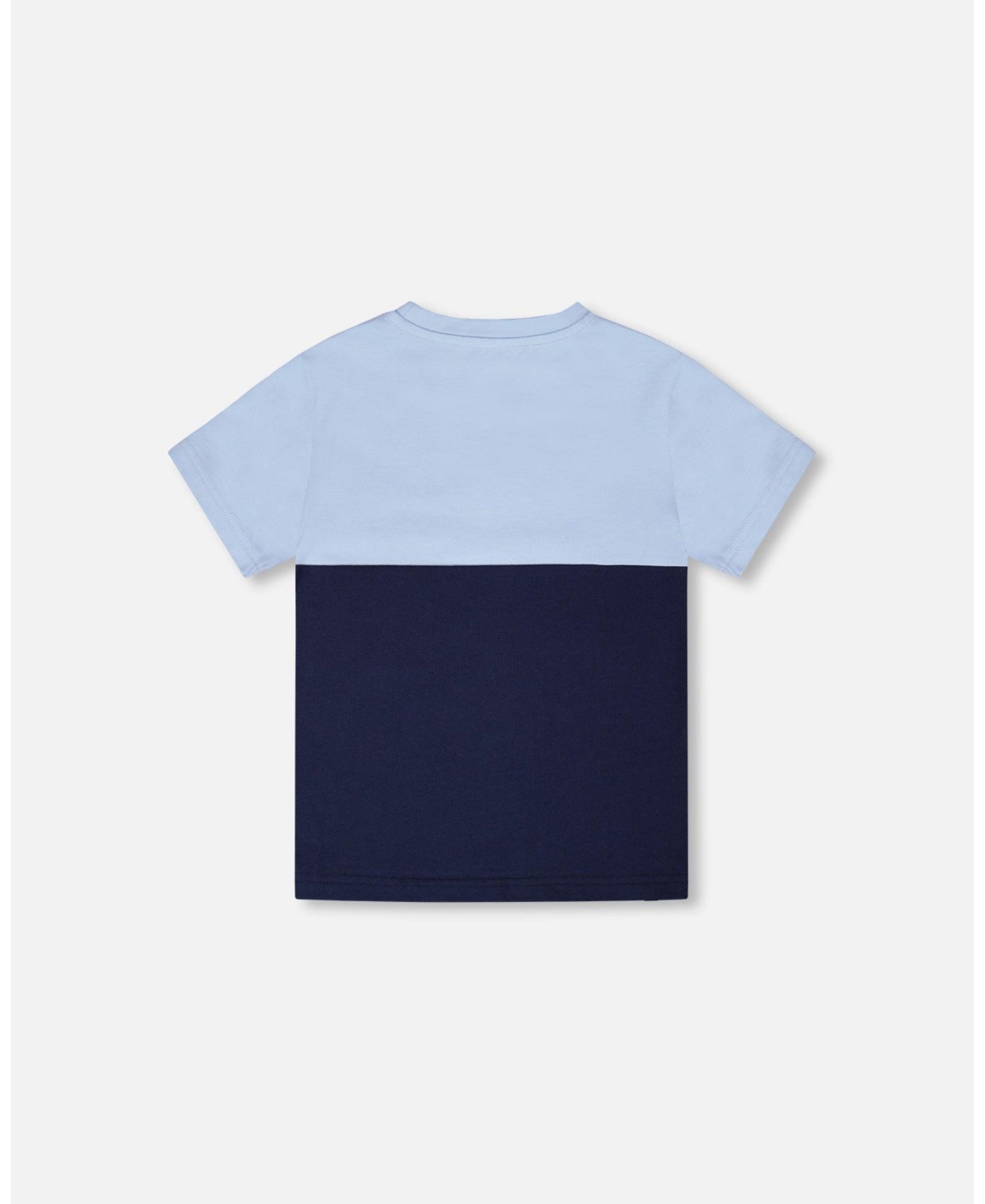 Deux par Big Boys Cotton Colorblock Jersey T-Shirt with Chest Pocket
