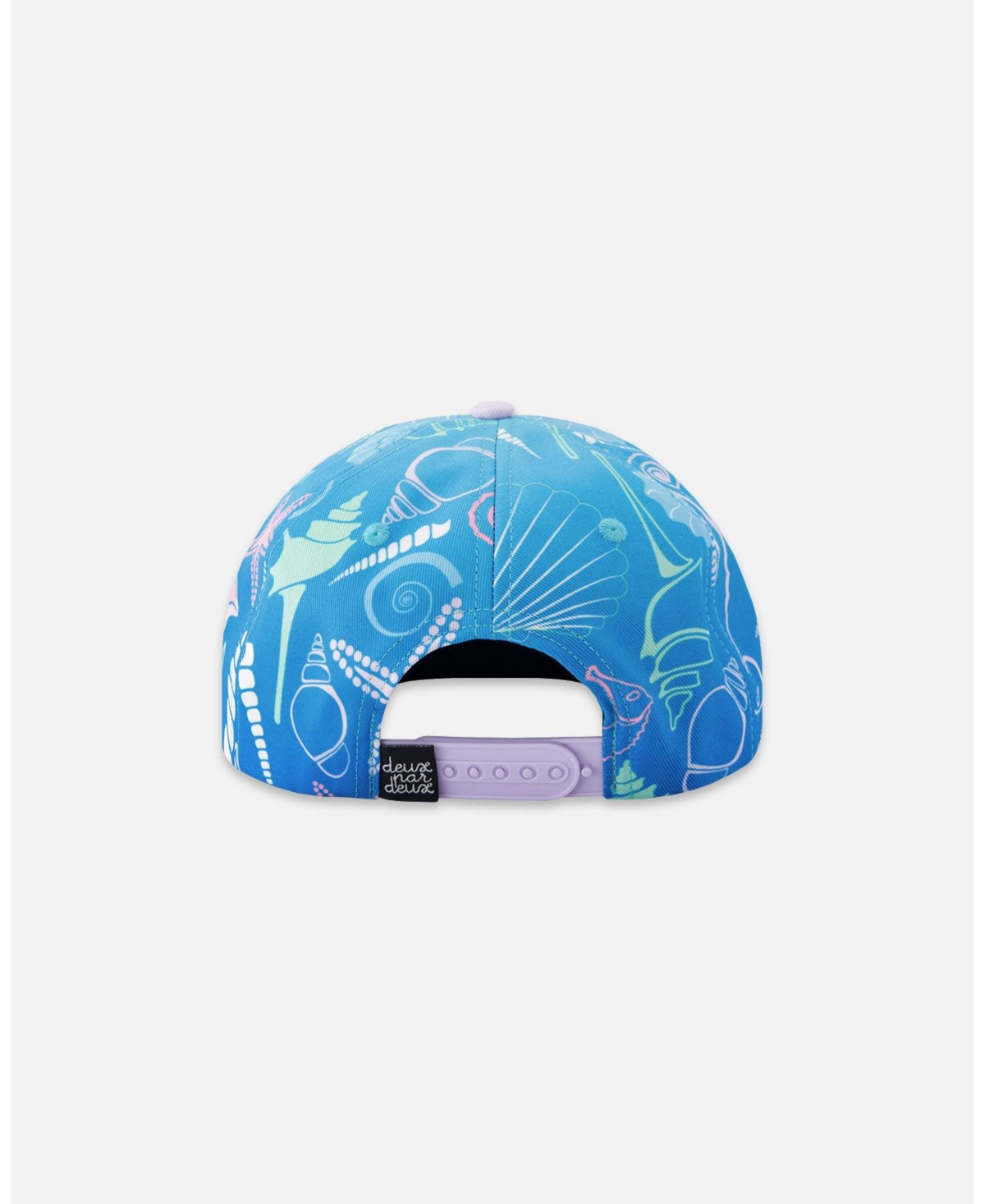 Deux par Deux Baby Girls Cap Blue Shell Print