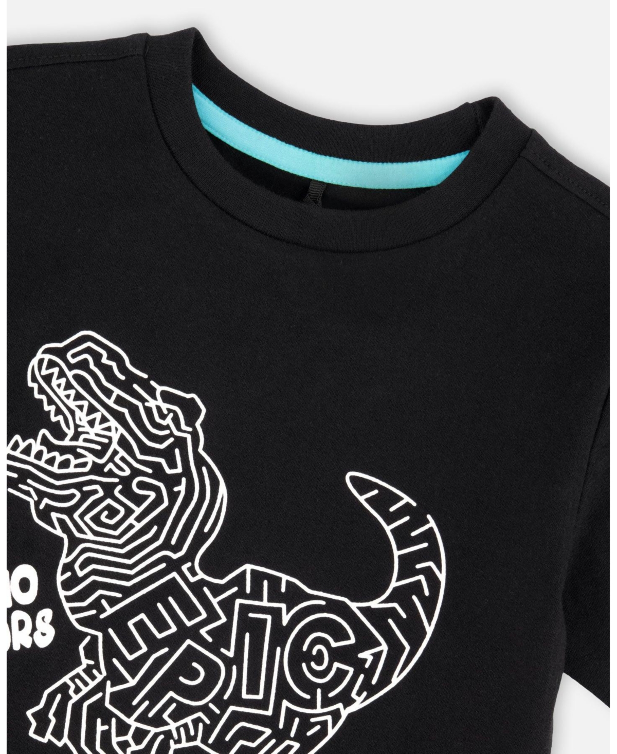 Deux par Toddler Boys Cotton Jersey T-Shirt with Dino Print - Toddler|Child