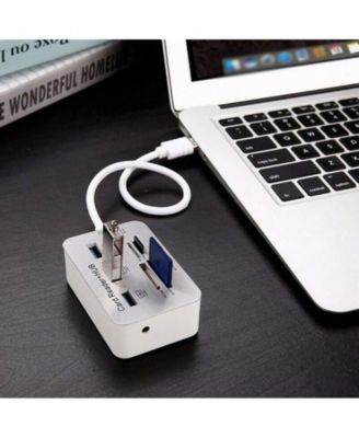 7-in-1 USB 3.0 Hub with Multi-Card Reader, Portable Adapter for Laptop/Desktop, Ideal for Photographers,Content Creators