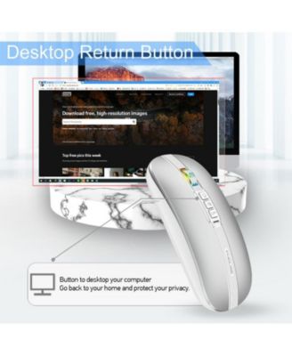 Dual-Mode Wireless Silent Mouse - (2.4G + Bluetooth 5.1)- 4 Adjustable DPI 800-2400, Type-C Rechargeable, Slim Portable for PC, Laptop, Mac