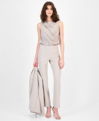 Women's Sleeveless Pleated Asymmetrical Top