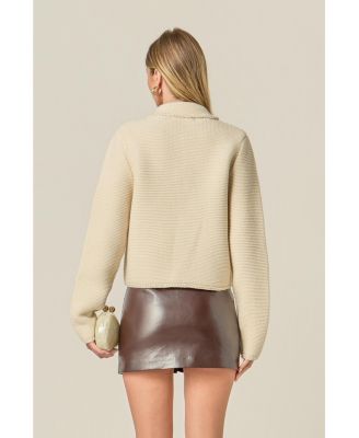 Women's Knit Pearl Detail Cardigan