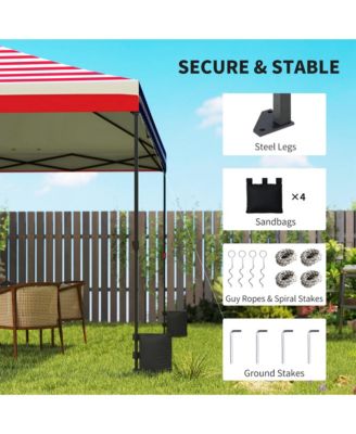 10 x 10 ft Pop Up Canopy Tent with One Push Setup, Dark