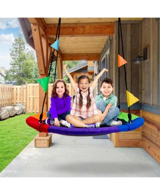Saucer Tree Swing in Elite Rainbow - 40 Inch