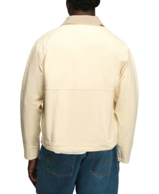 Men's Spread Collar Canvas Chore Jacket