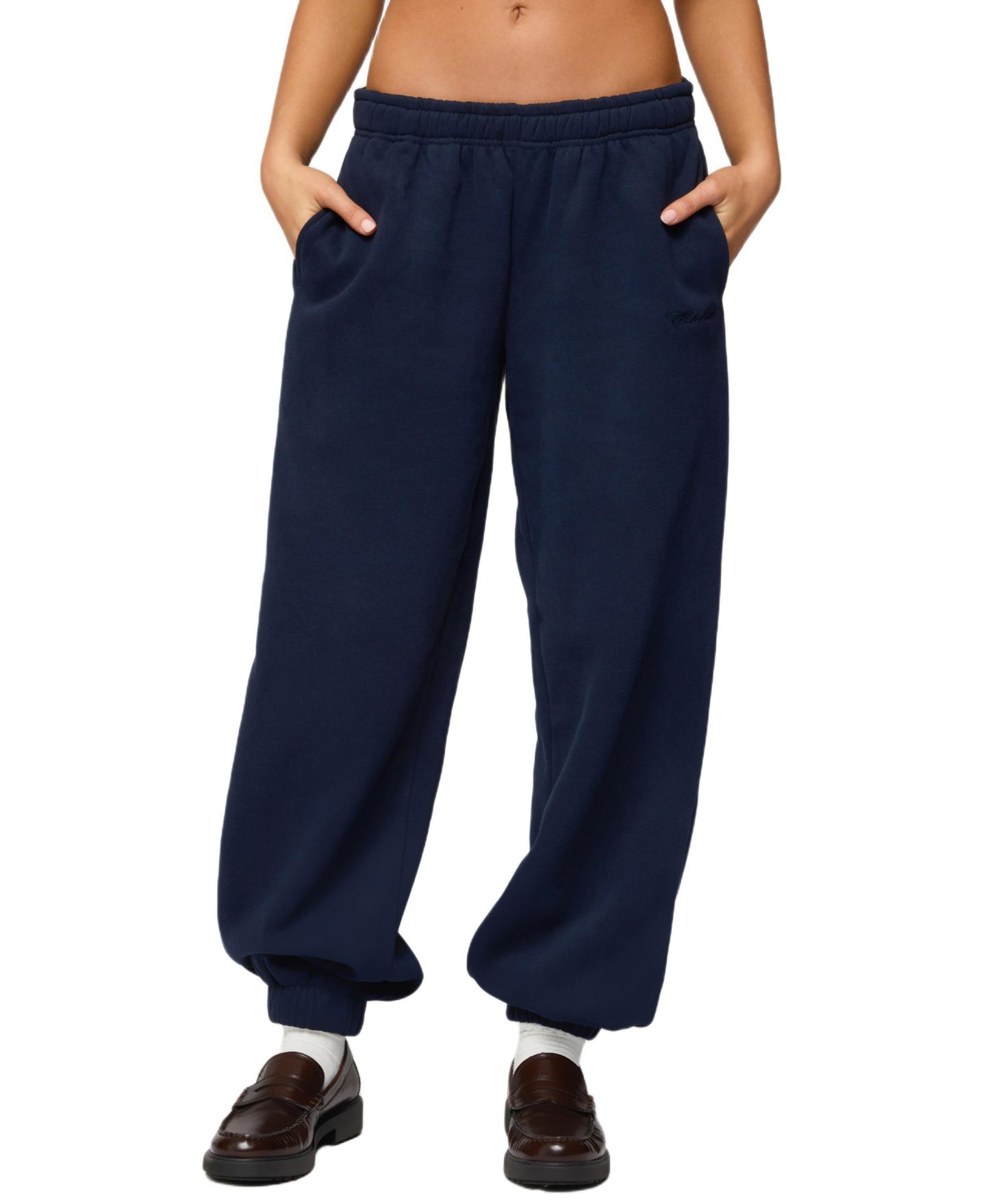 Женские брюки Edikted Jayce Sweatpants, цвет: Тёмно-синий — фото 1