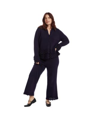 Women's Ruffled Peplum Cardigan Sweater