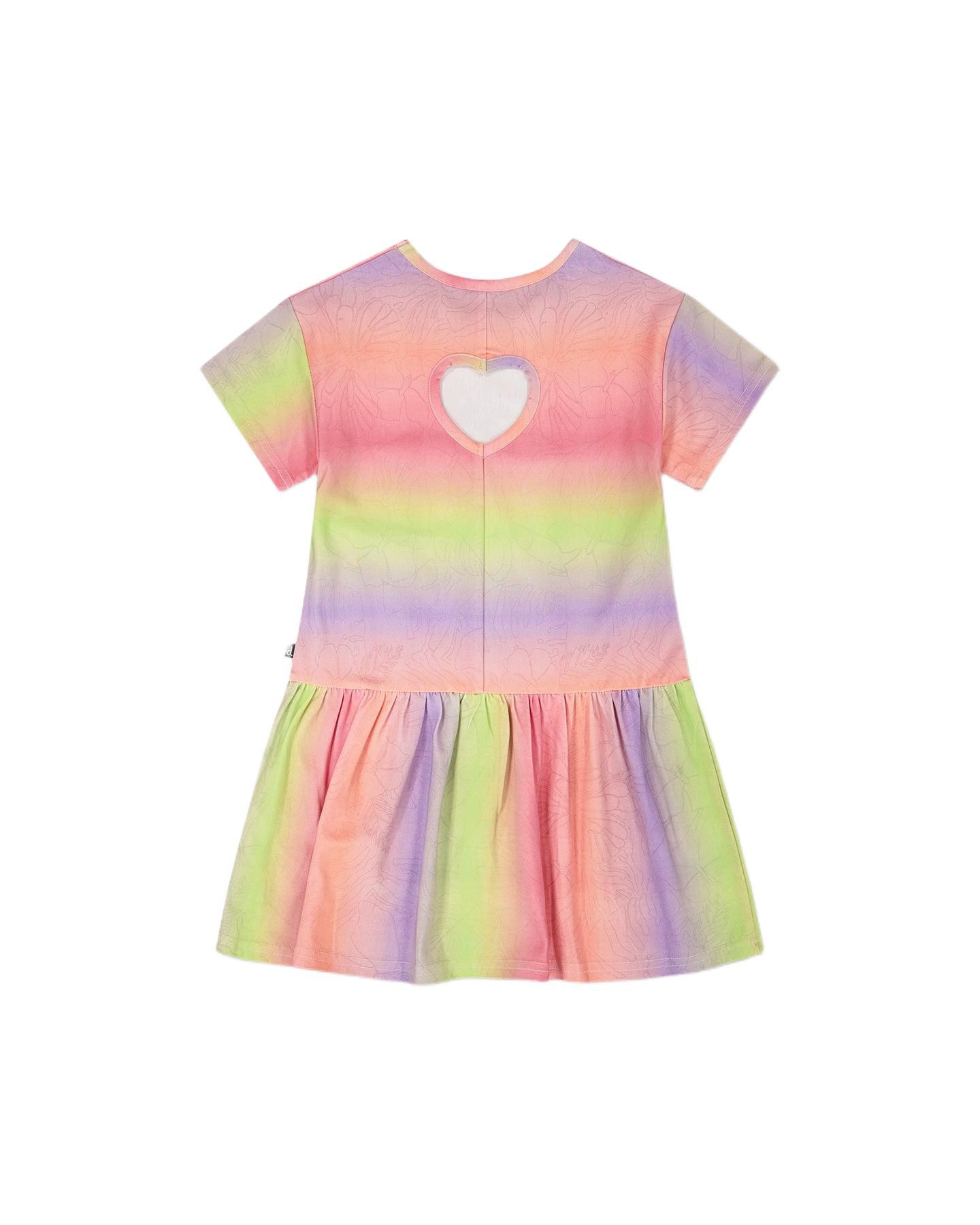Платье Deux par Deux Printed Jersey Dress with Heart Back Cut Out Multicolor для девочек, цвет: Разноцветный — фото 3