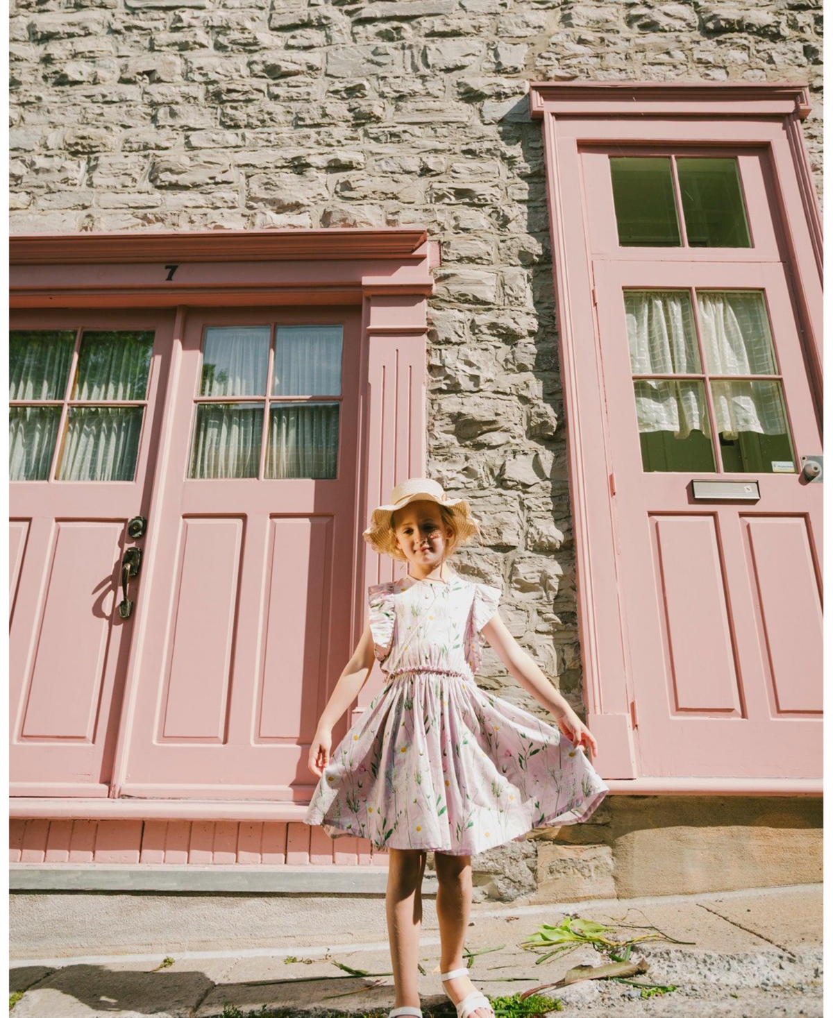 Deux par Big Girls Viscose Dress Printed Flowers