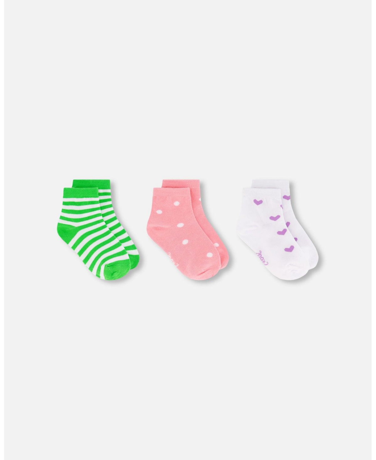 Deux par Girls Socks (3 Pairs) Striped