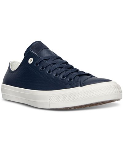 Converse Men's Chuck Taylor All Star II Ox Mesh Backed Leather Casual Sneakers from Finish Line
