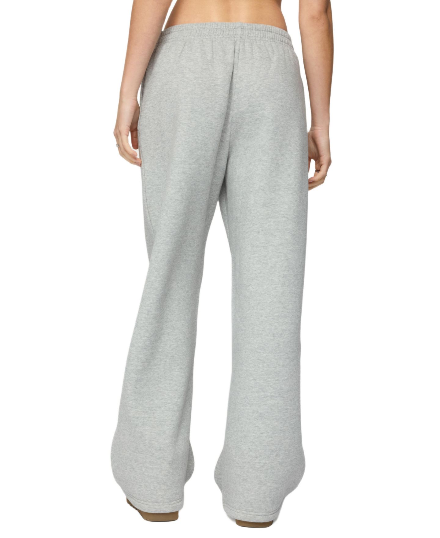 Женские брюки Edikted Lover Wide Leg Sweatpants, цвет: Серый меланжевый — фото 2