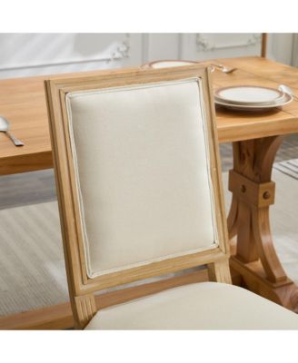 Set of 2 Classic Dining Chairs Decor Chairs with Soft Foam Seat and Solid Wood Frame