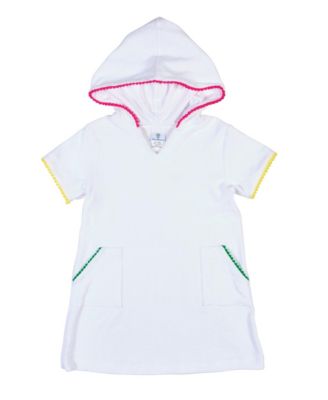 Big Girls Terry Coverup With Pom Poms