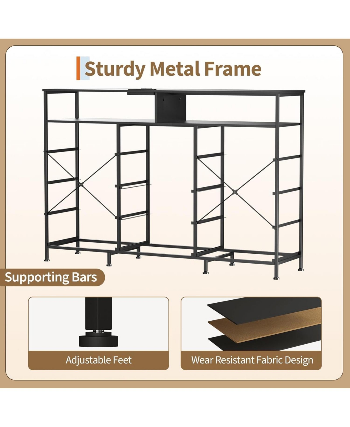 gaomon Dresser for Bedroom with 11 Drawers Featuring Led Light and Power Outlet, Fabric Dressers & Chest of Drawers with Open Shelves for Hallway