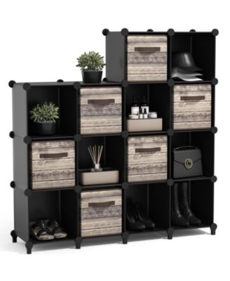 14-Cube Storage Organizer Cubby Shelf for Closet, Toys, Books, and More Space-Saving Bookshelf for Bedroom, Living Room, or Office