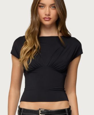 Women's Leonah Ruched Boat Neck Top