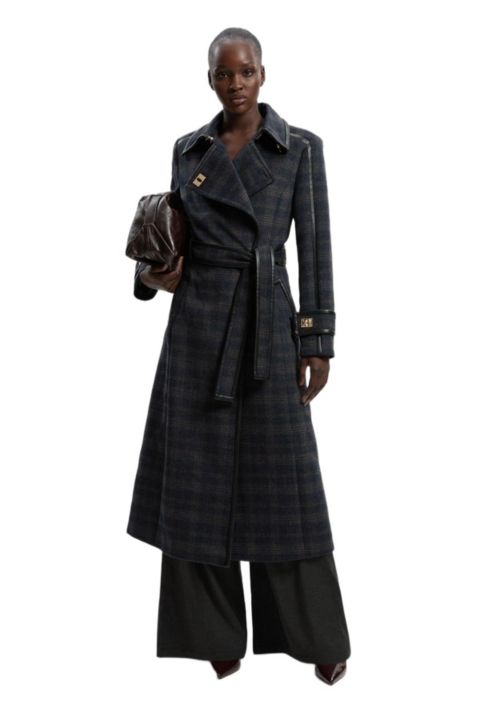 Женские куртки Karen Millen Women's Double Breasted Belted Midi Coat