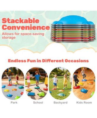 9-Piece Toddler Stepping Stones Non-Slip Balance Play Set
