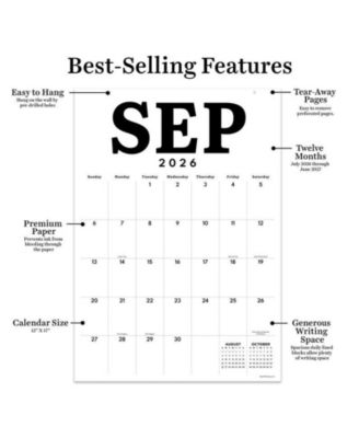 July 2026 - June 2027 Medium Art Poster Wall Calendar