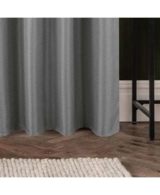 100% Polyester 250 GSM Basket Weave Ian Luxury Jacquard Blackout Grommet Curtain Panel 54" x 84"