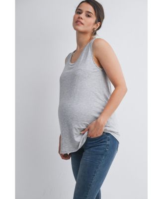 Maternity Nursing Scoop-Neck Sleeveless Tank Top