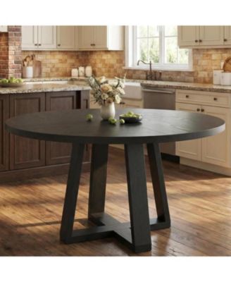 Round Dining Table – 47-inch Kitchen and Dining Room Table, Perfect for Modern Dining Spaces.