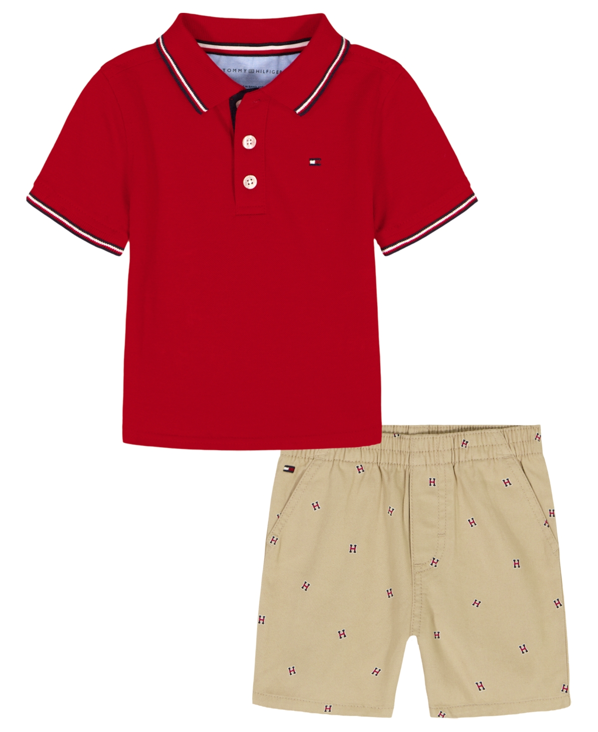 Tommy Hilfiger Kids' Boys 2t-7 2-piece Knit Woven Short Set