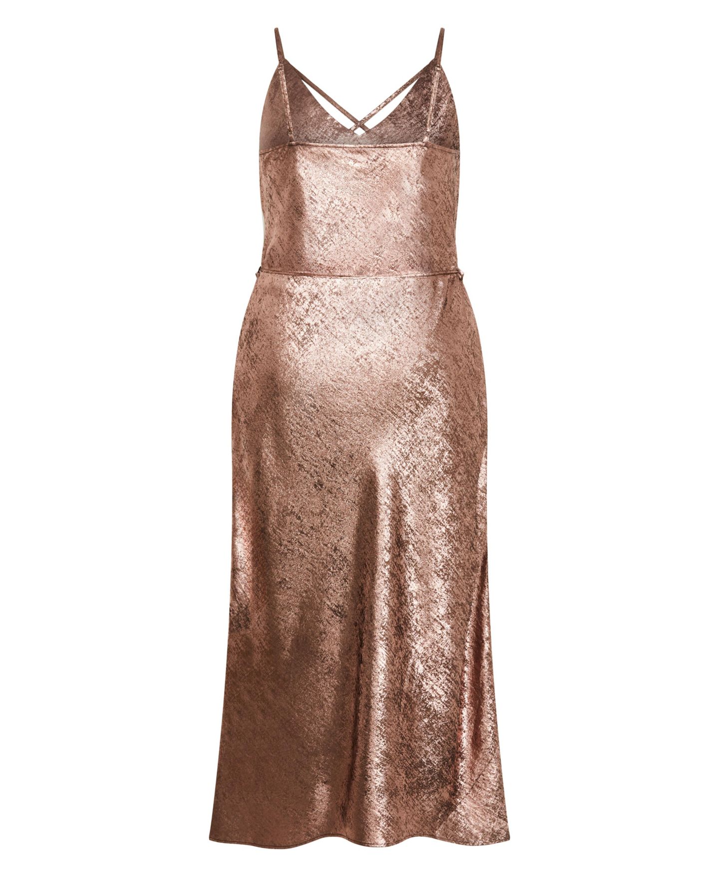 Женское платье CITY CHIC Kaia Metallic Slip, цвет: Золотой — фото 4