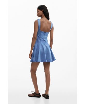 Women's Skater dress denim effect