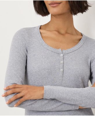 Women's Dream Rib Slim Henley made with organic cotton Top