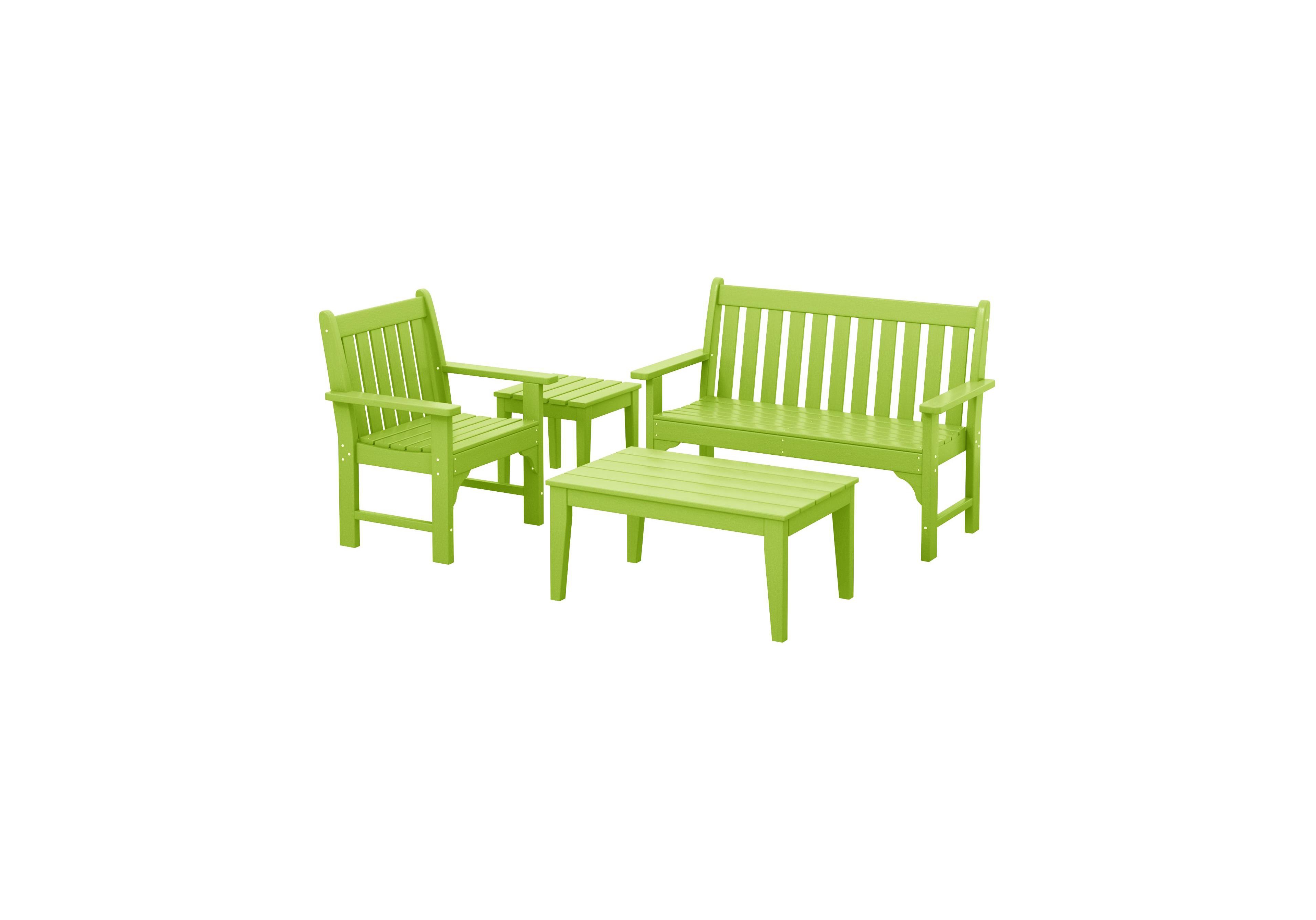 WestinTrends 4-Piece Hdpe Outdoor Patio Furniture Couch Set