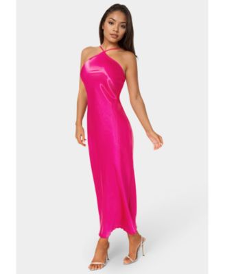 Women's Halter Neck Satin Gown