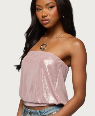 Women's Leira Silky Sparkly Strapless Top