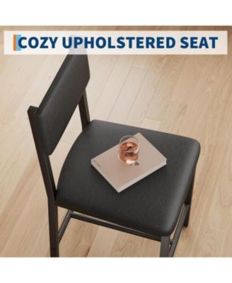 Dining Table Set for 4, Kitchen Table with 2 Upholstered Chairs and Bench, Wood Kitchen Dining Room Set, for Small Space