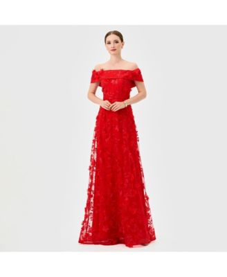 Women's Edie Off Shoulder Gown Dress