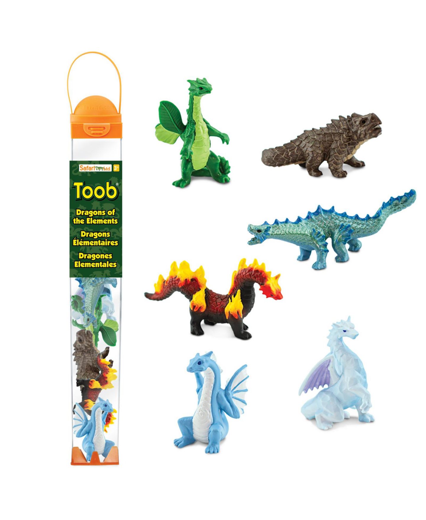 Детский игровой набор Safari Ltd. Dragons of the Elements Hand-Painted 6-Piece Figurine Playset, от 3 лет, цвет: Open Miscellaneous — фото 1