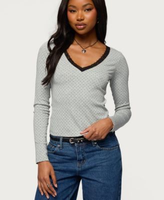 Women's Morah Lacey Polka Dot Top